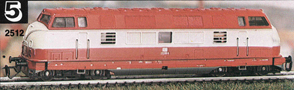 [Lokomotivy] &rarr;&nbsp;[Motorov�]&nbsp;&rarr;&nbsp;[V 200]&nbsp;&rarr;&nbsp;2512: dieselov� lokomotiva �erven� s kr�mov�m p�sem