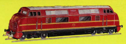 [Lokomotivy] &rarr;&nbsp;[Motorov�]&nbsp;&rarr;&nbsp;[V 200]&nbsp;&rarr;&nbsp;545/76/4: dieselov� lokomotiva �erven� se �lut�mi prou�ky a s �ern�m pojezdem