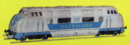 [Lokomotivy] &rarr;&nbsp;[Motorov�]&nbsp;&rarr;&nbsp;[V 200]&nbsp;&rarr;&nbsp;545/76/3: dieselov� lokomotiva v barevn�m schematu „SILVERLINES“