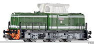 [Lokomotivy] &rarr;&nbsp;[Motorov�]&nbsp;&rarr;&nbsp;[T334]&nbsp;&rarr;&nbsp;04618: dieselov� lokomotiva zelen� s prou�ky, �ern� r�m a �ed� pojezd