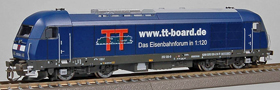 [Lokomotivy] &rarr;&nbsp;[Motorov�]&nbsp;&rarr;&nbsp;[ER 20 Herkules]&nbsp;&rarr;&nbsp;32077: tmav�modr� reklamn� &Prime;TT-Board&Prime;