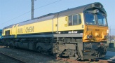 [Lokomotivy] &rarr;&nbsp;[Motorov�]&nbsp;&rarr;&nbsp;[JT42CWR (Class 66)]&nbsp;&rarr;&nbsp;40235: dieselov� lokomotiva �lut�-�ern� s �ern�m pojezdem