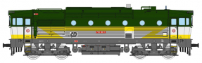 [Lokomotivy] &rarr;&nbsp;[Motorov�]&nbsp;&rarr;&nbsp;[T478.3 &bdquo;Brejlovec&rdquo;]&nbsp;&rarr;&nbsp;33323: dieselov� lokomotiva zelen�-b�l� se �lut�m bleskem