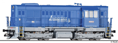 [Lokomotivy] &rarr;&nbsp;[Motorov�]&nbsp;&rarr;&nbsp;[T466.2/T448.0]&nbsp;&rarr;&nbsp;502420: dieselov� lokomotiva modr� s �ed�m r�mem a pojezdem „Lovochemie“