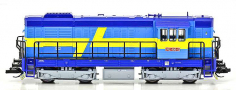 [Lokomotivy] &rarr;&nbsp;[Motorov�]&nbsp;&rarr;&nbsp;[T466.2/T448.0]&nbsp;&rarr;&nbsp;502319: dieselov� lokomotiva sv�tle modr�-tmav� modr�, lomen� �lut� v�stra�n� pruh