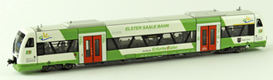 [Lokomotivy] &rarr;&nbsp;[Motorov� vozy a jednotky]&nbsp;&rarr;&nbsp;[RS1 Regio Shuttle]&nbsp;&rarr;&nbsp;33522: motorov� v�z v barevn�m schematu „Elster-Saale-Bahn“ a se znakem m�sta Zeitz