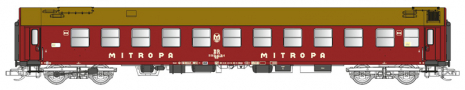 [Osobn� vozy] &rarr;&nbsp;[Rychl�kov�]&nbsp;&rarr;&nbsp;[typ Y]&nbsp;&rarr;&nbsp;502357: l��kov� v�z v�nov� �erven� (RAL 3003) s hn�dou (RAL 8000) st�echou „MITROPA“