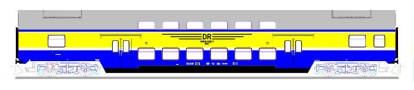 [Osobn� vozy] &rarr;&nbsp;[Patrov�]&nbsp;&rarr;&nbsp;[DBm]&nbsp;&rarr;&nbsp;41106: st�edov� patrov� v�z v barevn� kombinaci modr�-�lut� „S-Bahn Halle-Leipzig“
