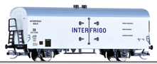 [N�kladn� vozy] &rarr;&nbsp;[Kryt�]&nbsp;&rarr;&nbsp;[2-os� chladic�, pivn� a reklamn�]&nbsp;&rarr;&nbsp;501615: b�l� chlad�c� v�z s �edou st�echou „INTERFRIGO“