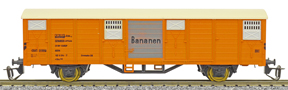 [N�kladn� vozy] &rarr;&nbsp;[Kryt�]&nbsp;&rarr;&nbsp;[2-os� Gbs]&nbsp;&rarr;&nbsp;14151: kryt� n�kladn� v�z oran�ov� s kr�movou st�echou a s �ed�mi vraty „Bananen“