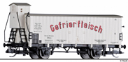 [N�kladn� vozy] &rarr;&nbsp;[Kryt�]&nbsp;&rarr;&nbsp;[2-os� chladic�]&nbsp;&rarr;&nbsp;17388: chlad�c� v�z b�l� s �edou st�echou „Fleisch-Einfuhr-Gesellschaft Hamburg“