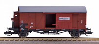 [N�kladn� vozy] &rarr;&nbsp;[Kryt�]&nbsp;&rarr;&nbsp;[2-os� Gms, Glms]&nbsp;&rarr;&nbsp;0113613: �ervenohn�d� s �edou st�echou a brzda�skou budkou „Expressgut”