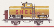 [N�kladn� vozy] &rarr;&nbsp;[Cisternov�]&nbsp;&rarr;&nbsp;[2-os� R]&nbsp;&rarr;&nbsp;[5]00214: kotlov� v�z �lut� s logem „SHELL“ a s brzda�skou budkou