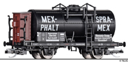 [N�kladn� vozy] &rarr;&nbsp;[Cisternov�]&nbsp;&rarr;&nbsp;[2-os� R]&nbsp;&rarr;&nbsp;95774: kotlov� v�z �ern� s brzda�skou budkou „MEX-PHALT / SPRA-MEX“