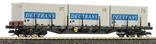 [N�kladn� vozy] &rarr;&nbsp;[N�zkost�nn�]&nbsp;&rarr;&nbsp;[4-os� plo�inov� Rgs]&nbsp;&rarr;&nbsp;15523: n�kladn� plo�inov� v�z �ern� se t�emi kontejnery „DEUTRANS“