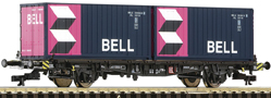 [N�kladn� vozy] &rarr;&nbsp;[N�zkost�nn�]&nbsp;&rarr;&nbsp;[2-os� kontejnerov� Lbgjs 598]&nbsp;&rarr;&nbsp;37513: �ern� se dv�ma 20&prime; kontejnery „BELL“