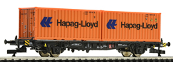 [N�kladn� vozy] &rarr;&nbsp;[N�zkost�nn�]&nbsp;&rarr;&nbsp;[2-os� kontejnerov� Lbgjs 598]&nbsp;&rarr;&nbsp;37514: �ern� se dv�ma 20&prime; kontejnery „Hapag-Llyod“