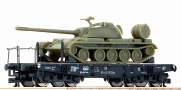 [N�kladn� vozy] &rarr;&nbsp;[N�zkost�nn�]&nbsp;&rarr;&nbsp;[4-os� plo�inov�]&nbsp;&rarr;&nbsp;37586: plo�inov� n�kladn� v�z �ern� s n�kladem tanku T55