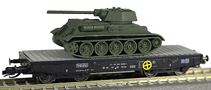 [N�kladn� vozy] &rarr;&nbsp;[N�zkost�nn�]&nbsp;&rarr;&nbsp;[4-os� plo�inov�]&nbsp;&rarr;&nbsp;31122: plo�inov� n�kladn� v�z �ern� s n�kladem tanku T34