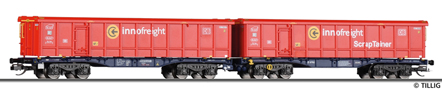 [N�kladn� vozy] &rarr;&nbsp;[N�zkost�nn�]&nbsp;&rarr;&nbsp;[Ostatn�]&nbsp;&rarr;&nbsp;15081: dvojit� n�kladn� v�z InnoWaggon 2x40&prime; s n�kladem dvou kontejner� „ScrapTainer“
