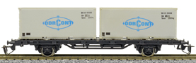 [N�kladn� vozy] &rarr;&nbsp;[N�zkost�nn�]&nbsp;&rarr;&nbsp;[2-os� Sm]&nbsp;&rarr;&nbsp;[1]4520: n�kladn� plo�inov� v�z �ern� se dv�ma 20&prime; kontejnery „DDR-CONT“