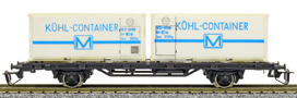 [N�kladn� vozy] &rarr;&nbsp;[N�zkost�nn�]&nbsp;&rarr;&nbsp;[2-os� Sm]&nbsp;&rarr;&nbsp;[1]4522: n�kladn� plo�inov� v�z �ern� se dv�ma 20&prime; kontejnery „K�HL-CONTAINER“