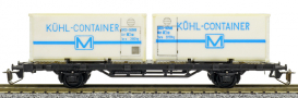 [N�kladn� vozy] &rarr;&nbsp;[N�zkost�nn�]&nbsp;&rarr;&nbsp;[2-os� Sm]&nbsp;&rarr;&nbsp;[0]4522: n�kladn� plo�inov� v�z �ern� se dv�ma 20&prime; kontejnery „K�HL-CONTAINER“