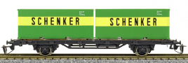 [N�kladn� vozy] &rarr;&nbsp;[N�zkost�nn�]&nbsp;&rarr;&nbsp;[2-os� Sm]&nbsp;&rarr;&nbsp;14526: n�kladn� plo�inov� v�z �ern� se dv�ma 20&prime; kontejnery „SCHENKER“