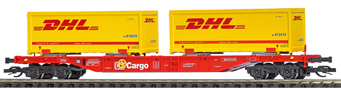 [N�kladn� vozy] &rarr;&nbsp;[N�zkost�nn�]&nbsp;&rarr;&nbsp;[4-os� kontejnerov� Sngs]&nbsp;&rarr;&nbsp;31145: �erven� s n�kladem dvou �lut�ch kontejner� 20&prime; „DHL“