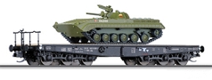 [N�kladn� vozy] &rarr;&nbsp;[N�zkost�nn�]&nbsp;&rarr;&nbsp;[6-os� plo�inov�]&nbsp;&rarr;&nbsp;01629: �ern� s obrn�n�m transport�rem BMP-1