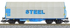 [N�kladn� vozy] &rarr;&nbsp;[N�zkost�nn�]&nbsp;&rarr;&nbsp;[4-os� plo�inov� Shimms]&nbsp;&rarr;&nbsp;51132: plo�inov�ch v�z modr� s plachtou „STEEL“
