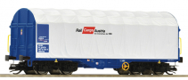 [N�kladn� vozy] &rarr;&nbsp;[N�zkost�nn�]&nbsp;&rarr;&nbsp;[4-os� plo�inov� Shimms]&nbsp;&rarr;&nbsp;6680007: plo�inov� v�z modr� s odsuvnou �edou plachtou „Rail Cargo Austria“