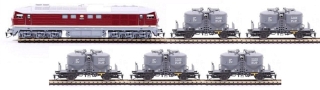 [Soupravy] &rarr;&nbsp;[S lokomotivou]&nbsp;&rarr;&nbsp;73413: set dieselov� lokomotivy BR130 a p�ti samov�sypn�ch voz�