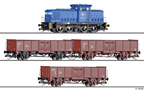 [Soupravy] &rarr;&nbsp;[S lokomotivou]&nbsp;&rarr;&nbsp;01091: set dieselov� lokomotivy a t�� otev�en�ch n�kladn�ch voz�