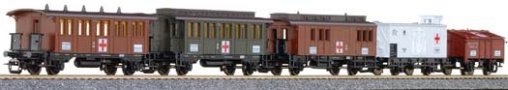 [Soupravy] &rarr;&nbsp;[Osobn�]&nbsp;&rarr;&nbsp;01453: set 5 voz� lazaretn�ho vlaku &Prime;Lazarettzug J2&Prime;