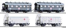 [Soupravy] &rarr;&nbsp;[Osobn�]&nbsp;&rarr;&nbsp;01786 E: set dvou osobn�ch a dvou n�kladn�ch voz� „Vereins-Lazarettzug“