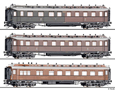 [Soupravy] &rarr;&nbsp;[Osobn�]&nbsp;&rarr;&nbsp;01085: set t�� osobn�ch voz� „Preu�ischer Schnellzug“ 1., 2. a 3. t�.