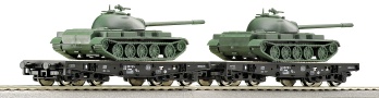 [Soupravy] &rarr;&nbsp;[N�kladn�]&nbsp;&rarr;&nbsp;37583: set dvou plo�inov�ch voz� s n�kladem tank� T55