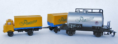 [Soupravy] &rarr;&nbsp;[N�kladn�]&nbsp;&rarr;&nbsp;TS-1078: set cisterny a n�kladn�ho automobilu IFA s vlekem „Pechpiering“