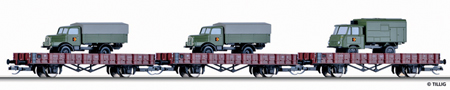 [Soupravy] &rarr;&nbsp;[N�kladn�]&nbsp;&rarr;&nbsp;01711: set t�� voz� s n�kladn�mi automobily „Milit�rtransport“