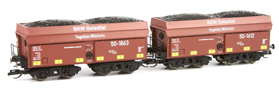 [Soupravy] &rarr;&nbsp;[N�kladn�]&nbsp;&rarr;&nbsp;23033: set dvou samov�sypn�ch voz� s n�kladem uhl� „BKW Geiseltal“ SET 3