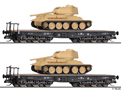[Soupravy] &rarr;&nbsp;[N�kladn�]&nbsp;&rarr;&nbsp;01801: set dvou plo�inov�ch voz� s n�kladem tank� T34/85
