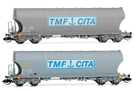 [Soupravy] &rarr;&nbsp;[N�kladn�]&nbsp;&rarr;&nbsp;HN9736: set dvou n�kladn�ch samov�sypn�ch voz� na p�epravu obil� „TMF CITA”