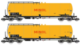 [Soupravy] &rarr;&nbsp;[N�kladn�]&nbsp;&rarr;&nbsp;120218: set dvou �lut�ch kotlov�ch voz� na lehk� oleje „MINOL“