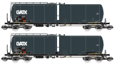 [Soupravy] &rarr;&nbsp;[N�kladn�]&nbsp;&rarr;&nbsp;120220: set dvou tmav� �ed�ch kotlov�ch voz� na lehk� oleje „GATX“