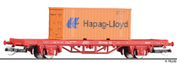 [Program &bdquo;Start&ldquo;] &rarr;&nbsp;[N�kladn� vozy]&nbsp;&rarr;&nbsp;17480: plo�inov� v�z �erven� s n�kladem 1x 20&prime; kontejneru „Hapag-Lloyd“
